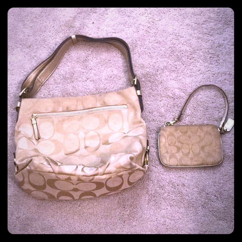 Coach purse and wristlet